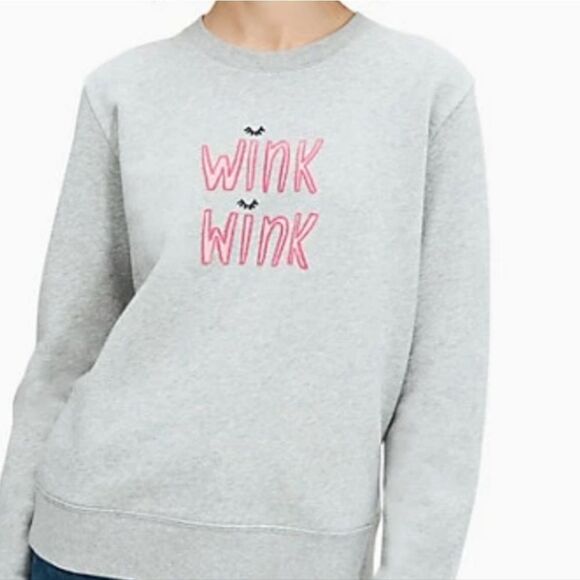Kate spade wink wink sweatshirt pullover 100 cotton XL - Picture 1 of 7